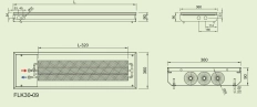 Convector de pardoseala ingropat ISAN ACTIV FLK30-09 800